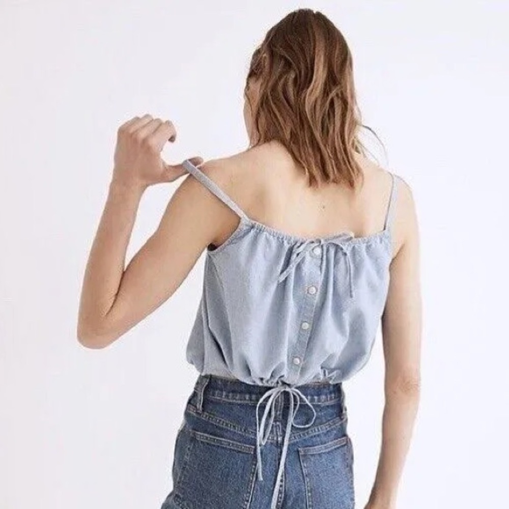 [Madewell] Denim cropped tank
